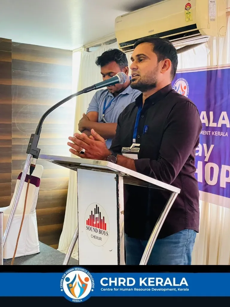 Faculty presenter conducting public speaking workshop at CHRD Training Academy